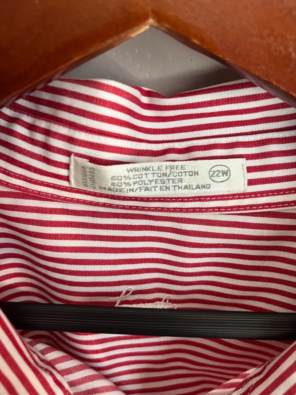 Foxcroft Red & White Striped Button-Up Shirt - Picture 2 of 4